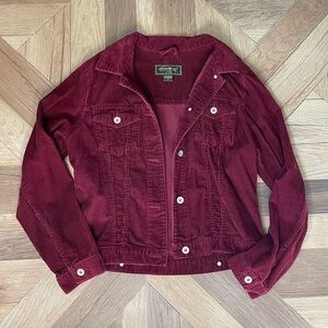 Eddie bauer velour jean jacket
